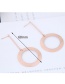 Fashion Rose Gold Hollow Out Design Round Earrings