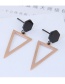 Fashion Rose Gold Triangle Shape Design Earrings