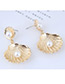Elegant Gold Color Shell Shape Design Pure Color Earrings