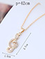 Elegant Gold Color Musical Note Pendant Decorated Necklace