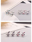 Fashion White Apple Shape Decorated Earrings