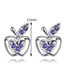 Fashion Plum Red Apple Shape Decorated Earrings