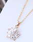 Fashion Gold Color Flower Pattern Decorated Necklace