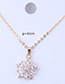 Fashion Gold Color Flower Pattern Decorated Necklace