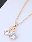Fashion Gold Color Cherry Pattern Decorated Necklace