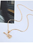 Fashion Gold Color Guitar Shape Decorated Necklace