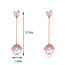 Fashion Rose Gold Pearls&diamond Decorated Long Earrings