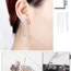 Fashion Champagne Tassel Decorated Long Earrings