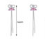 Fashion Pink Butterfly Decorated Long Earrings