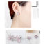 Fashion Pink Clover Shape Decorated Long Earrings