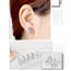 Fashion Multi-color Semicircle Shape Design Simple Earrings