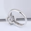 Fashion Silver Color Full Diamond Decorated Double Layer Ring