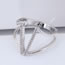 Fashion Silver Color V Shape Design Pure Color Ring