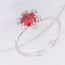 Fashion Red Snowflake Decorated Opening Ring