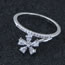 Fashion Silver Color Snowflake Decorated Opening Ring