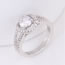 Fashion Silver Color Full Diamond Decorated Hollow Out Ring