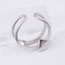 Fashion Silver Color Triangle Shape Decorated Opening Ring