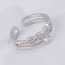 Fashion Silver Color Pure Color Design Hollow Out Ring