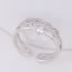 Fashion Silver Color Pure Color Design Hollow Out Ring