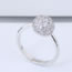 Fashion Silver Color Ball Shape Decorated Pure Color Ring