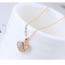 Fashion Gold Color Heart Shape Pendant Decorated Necklace