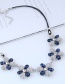 Fashion Blue Flower Shape Design Necklace