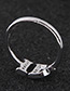 Fashion Silver Color Letter Pattern Decorated Opening Ring