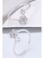Fashion Silver Color Snowflake Shape Decorated Opening Ring