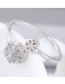 Fashion Silver Color Snowflake Shape Decorated Opening Ring