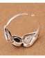 Vintage Silver Color Wing Shape Decorated Opening Ring