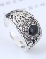 Vintage Silver Color Pure Color Decorated Ring