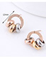 Fashion Multi-color Circular Ring Decorated Earrings