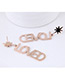 Fashion Rose Gold Letter Shape Decorated Earrings