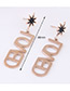 Fashion Rose Gold Letter Shape Decorated Earrings