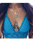 Fashion Silver Color Moon&elephant Shape Decorated Multi-layer Necklace