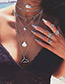 Fashion Silver Color Mermaid Shape Decorated Multi-layer Necklace