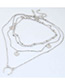 fashion Silver Color Moon Shape Decorated Necklace