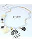 Fashion Black+white Heart&owl Shape Decorated Necklace