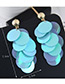 Fashion Blue Round Shape Decorated Paillette Earrings