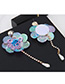 Fashion Silver Color Flower Shpe Decorated Paillette Earrings