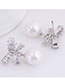 Elegant Silver Color Bowknot Shape Design Simple Earrings