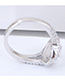 Sweet Silver Color Full Diamond Decorated Pure Color Ring