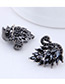 Fashion Black Swan Shape Decorated Earrings