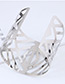 Fashion Silver Color Hollow Out Design Opening Bracelet