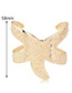 Fashion Gold Color Starfish Shape Decorated Opening Bracelet