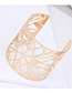 Fashion Gold Color Hollow Out Design Pure Color Opening Bracelet