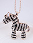 Fashion Rose Gold Zebra Shape Decorated Necklace
