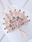 Fashion Rose Gold Peacock Shape Decorated Necklace