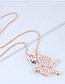 Fashion Rose Gold Waterdrop Shape Decorated Necklace
