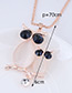 Fashion Rose Gold Waterdrop Shape Decorated Necklace